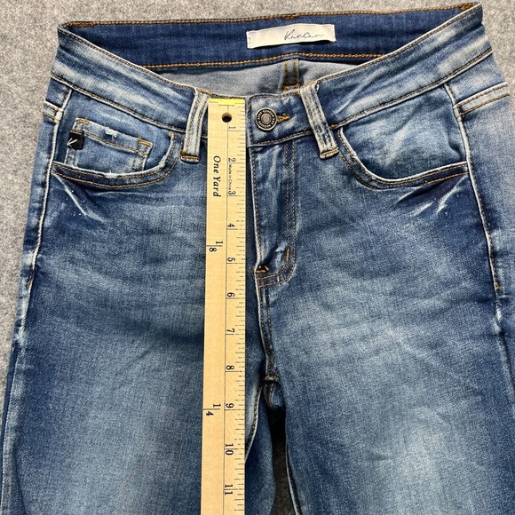 Kancan Women's Jeans Size 25 Skinny Light Blue Acid Wash Stretch High Rise Denim - Picture 6 of 13
